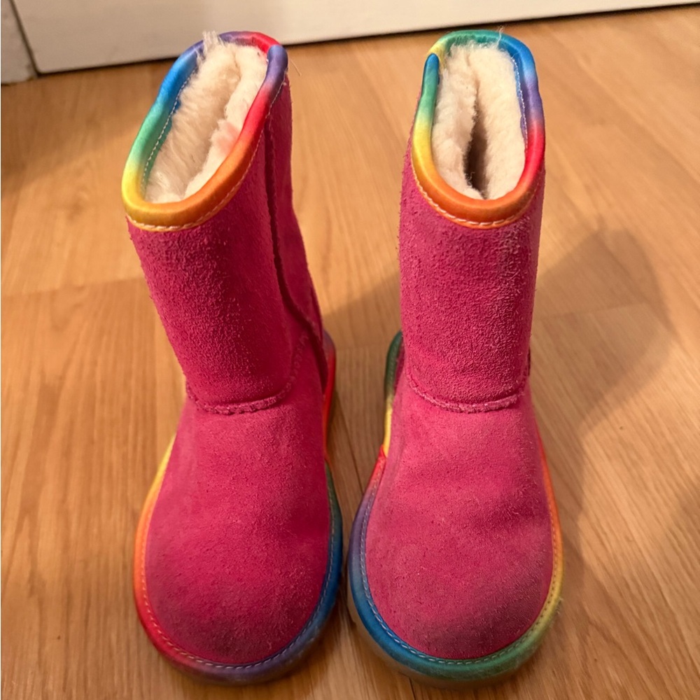 Ugg toddler pink rainbow boots